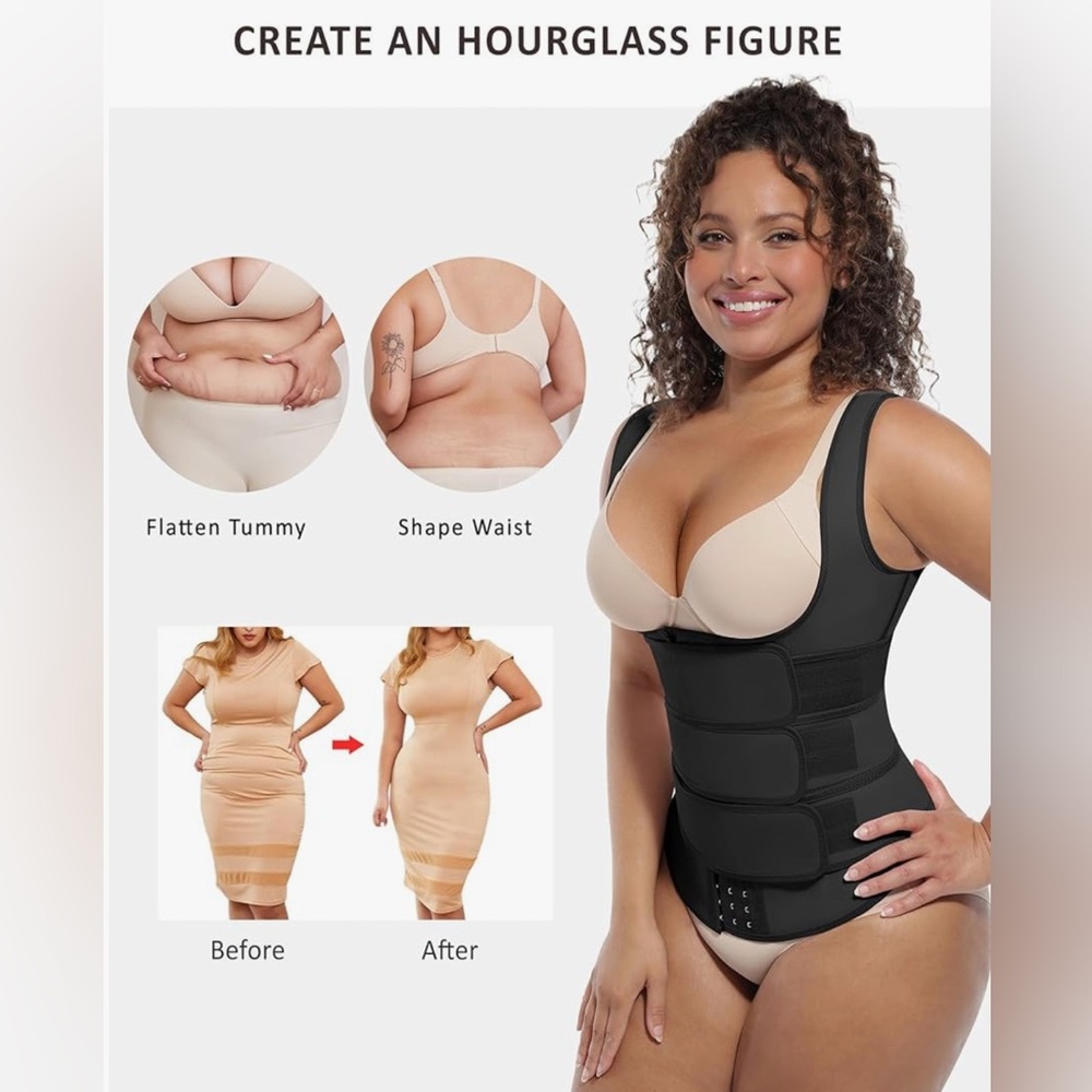#008 FeelinGirl Waist Trainer for Women Latex Waist Trainers. - Picture 3 of 7